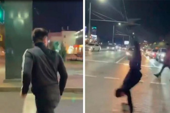 Фотография к новости: Жителя Алматы оштрафовали за сальто на пешеходном переходе