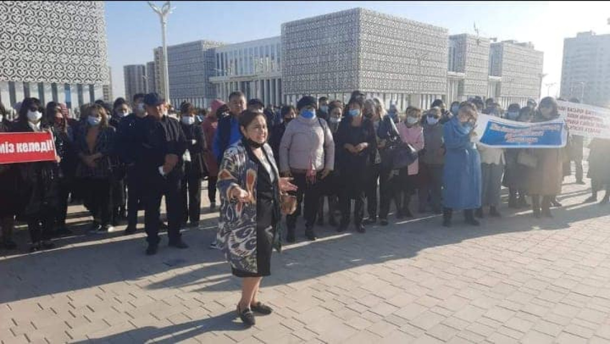 Акцию протеста сотрудников детсадов в Туркестане прокомментировал акимат