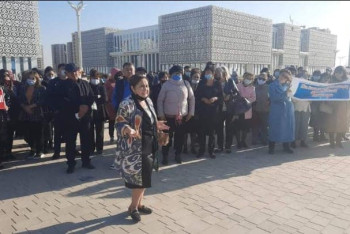 Фотография к новости: Акцию протеста сотрудников детсадов в Туркестане прокомментировал акимат