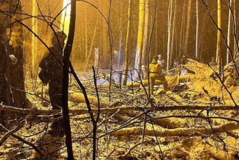 Фотография к новости: Грузовой самолет Ан-12 разбился в России