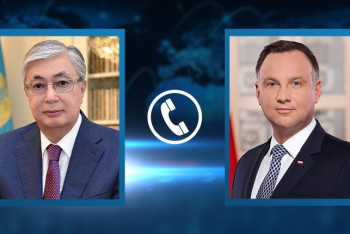 Фотография к новости: Токаев обсудил ситуацию в Афганистане с президентом Польши