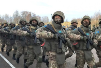 Фотография к новости: Казахстанские миротворцы приняли участие в учениях "Нерушимое братство-2021"