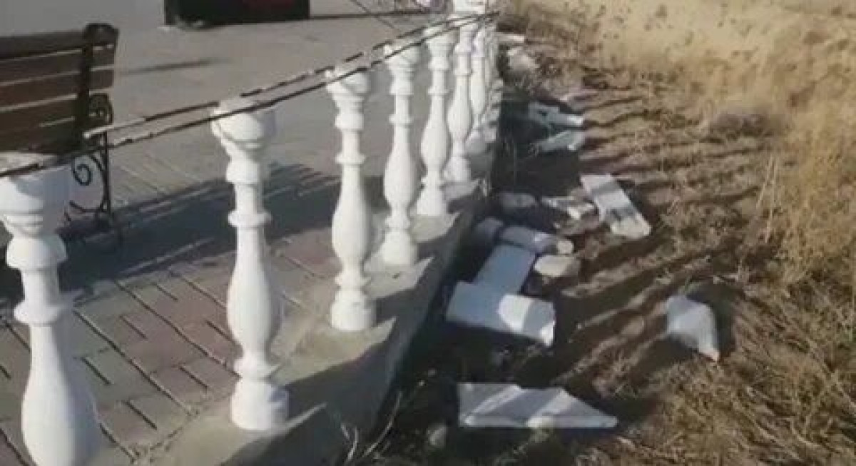 Вандалы разгромили смотровую площадку в Туркестанской области