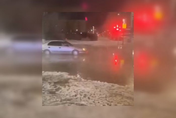 Фотография к новости: Улицу Туркестан затопило в Нур-Султане