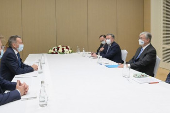 Фотография к новости: Токаев провел встречу с президентом Международного комитета Красного Креста