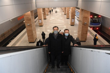 Фотография к новости: Технический запуск двух станций метро прошел в Алматы