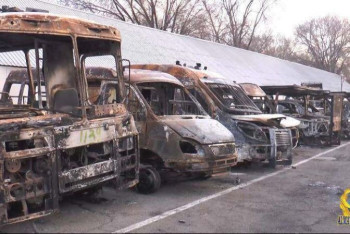 Фотография к новости: Полиция Алматы показала пострадавший в массовых беспорядках автопарк