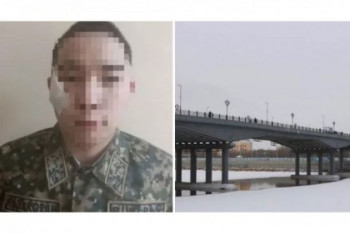 Фотография к новости: Участники беспорядков избили и сбросили с моста военнослужащего в Атырау