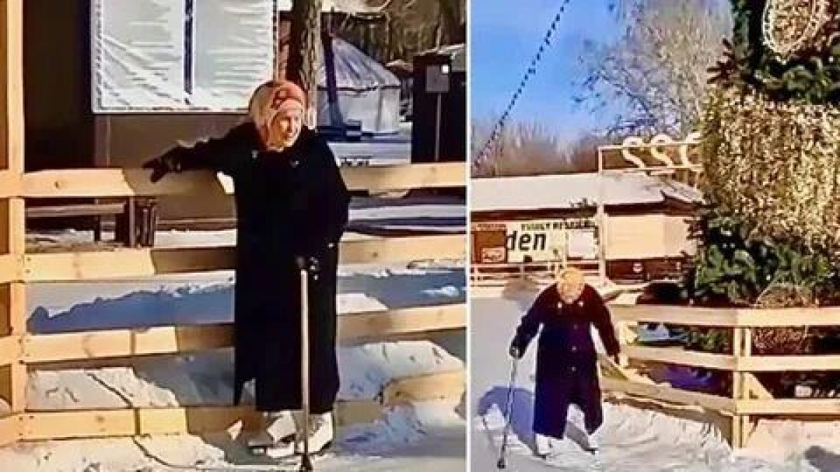 Бабушка, вставшая на коньки в 83 года, удивила казахстанцев