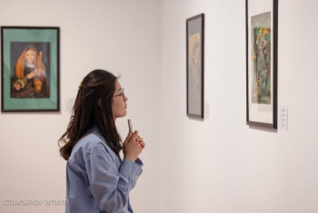 Фотография к новости: Казахский акварельный колорит: фоторепортаж о выставке в Нацмузее