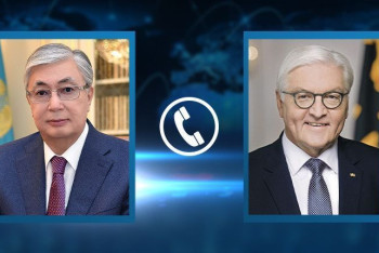 Фотография к новости: Токаев обсудил с президентом ФРГ ситуацию в Украине