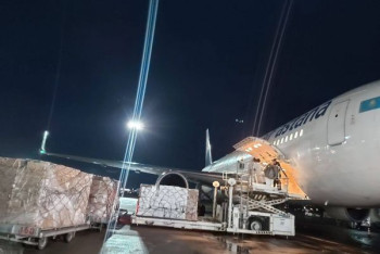 Фотография к новости: Казахстан направил гуманитарную помощь Украине