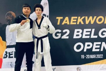 Фотография к новости: Казахстанский таеквондист выиграл турнир в Бельгии