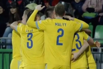 Фотография к новости: Автогол соперника помог сборной Казахстана выиграть матч в Лиге наций