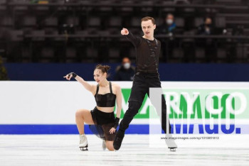 Фотография к новости: Казахстанские фигуристы выступили на чемпионате мира во Франции