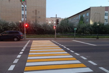 Фотография к новости: Светофоры на нерегулируемых пешеходных переходах устанавливают в Нур-Султане