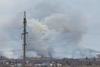Фотография к новости: Крупный пожар на дачах тушат несколько часов в Петропавловске