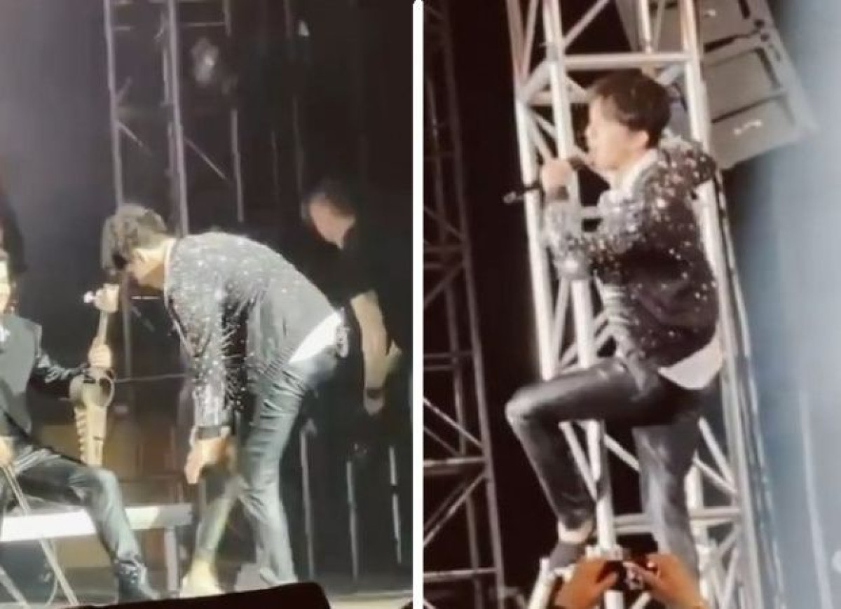 "Ботинки жмут?" – Димаш разулся на концерте в Праге