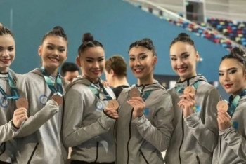 Сборная Казахстана завоевала "бронзу" этапа Кубка мира по художественной гимнастике