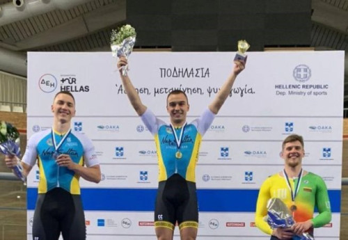 Фотография к новости: Казахстанские велосипедисты показали класс на турнире "Большой приз Афинского трека"