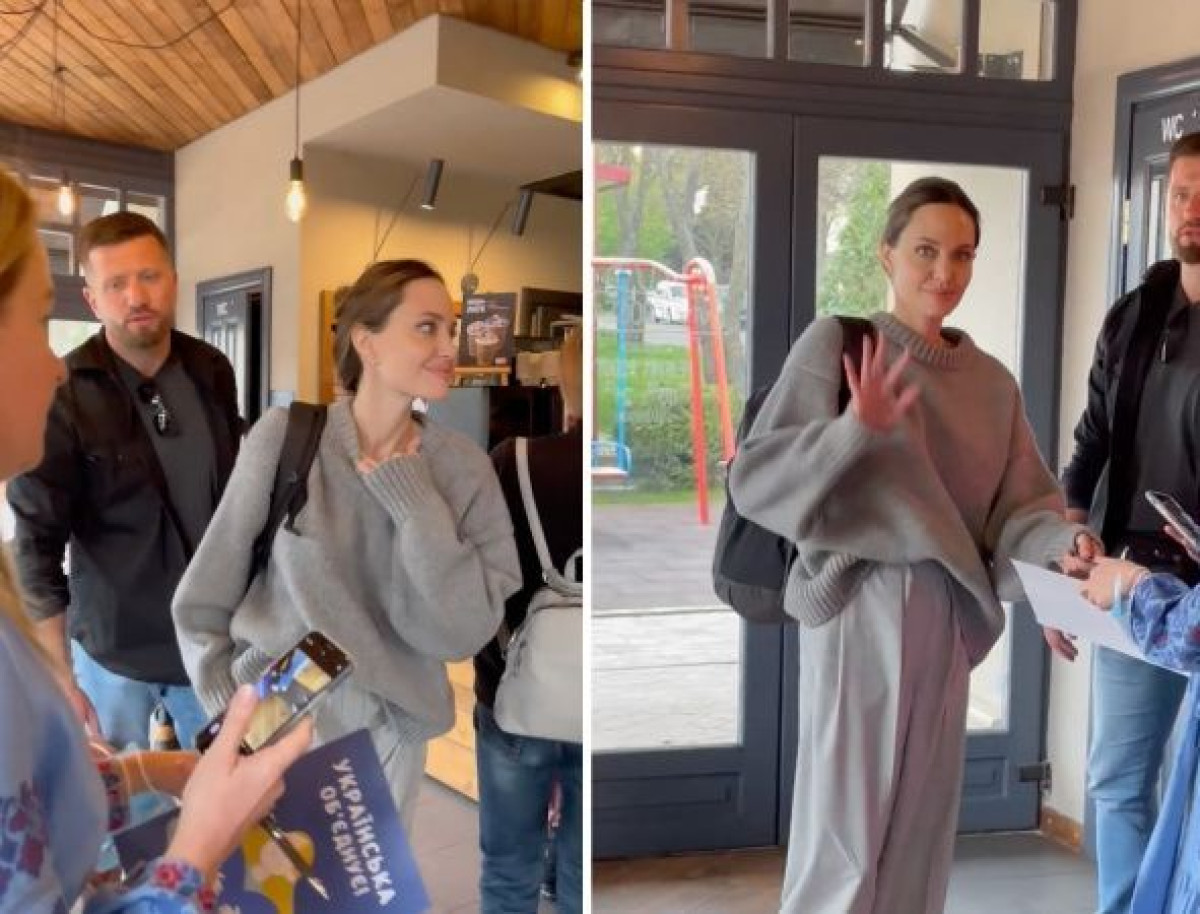 Анджелину Джоли заметили в кофейне Львова