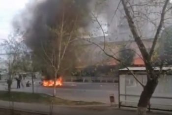 Фотография к новости: Автомобиль взорвался в центре Петропавловска