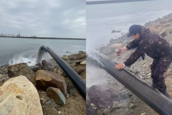 Фотография к новости: На инцидент со сливом чёрной массы в Каспий отреагировали в Минэкологии