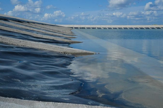 Фотография к новости: В Туркестане пустили воду в гребной канал