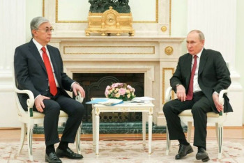 Фотография к новости: Токаев и Путин провели встречу после саммита ОДКБ