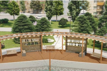 Фотография к новости: Водопад, уличная библиотека и фотозоны появятся на набережной реки Акбулак в Нур-Султане