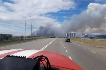 Фотография к новости: Сосновый бор загорелся возле Семея