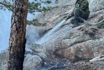 Фотография к новости: Пожар в Баянаульском нацпарке локализован — ДЧС