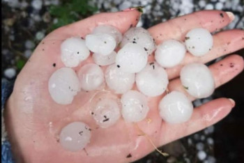 Фотография к новости: Лёд в огородах, на дорогах снег: в ЗКО выпал крупный град
