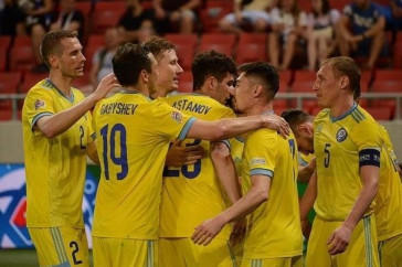 Фотография к новости: Казахстан одержал сенсационную победу над Словакией во втором матче Лиги наций