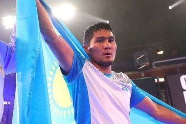 Фотография к новости: Непобеждённый казахстанец завершил тяжёлым нокаутом бой за титул чемпиона WBO