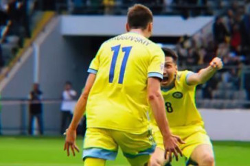 Фотография к новости: Казахстан дома обыграл Словакию в Лиге наций