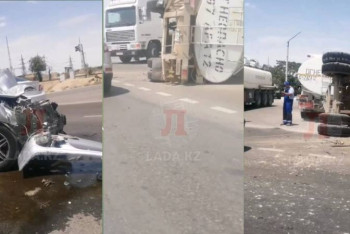 Фотография к новости: Два человека пострадали в результате ДТП с бензовозом в пригороде Актау