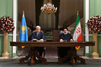 Фотография к новости: Президенты Казахстана и Ирана встретились с журналистами