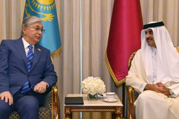 Фотография к новости: Токаев обсудил экономическое сотрудничество с эмиром Катара