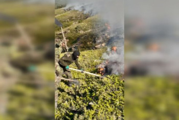 Фотография к новости: Продолжается ликвидация двух очагов природного пожара в Карагандинской области