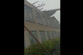 Фотография к новости: Разрушительный ураган сняли на видео в СКО