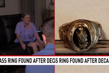 Фотография к новости: Американка нашла кольцо, которое потеряла в озере 53 года назад