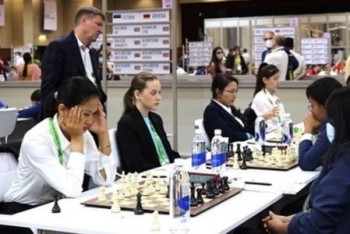 Фотография к новости: Казахстанцы одержали разгромную победу на Шахматной олимпиаде