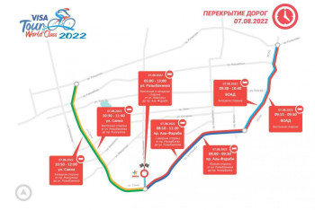 Фотография к новости: Часть улиц перекроют в Алматы из-за велогонки 7 августа