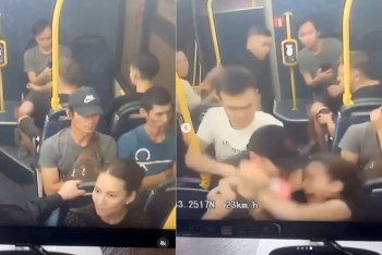 Фотография к новости: Пассажиры автобуса спасли женщину от разъяренного мужа с ножом в Алматы