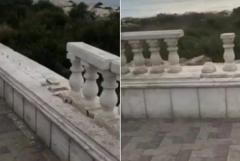 Фотография к новости: Вандалы разгромили балюстраду на набережной Актау