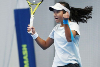 Фотография к новости: Сенсация на турнире Kazzinc Open от юной теннисистки