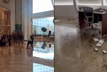 Из-за потопа эвакуировали гостей отеля Hilton в Нур-Султане