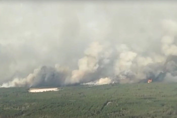 Фотография к новости: В Костанайской области ограничено движение на дорогах из-за лесного пожара