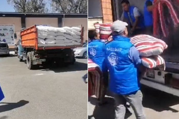 Как отправляли гуманитарную помощь для пострадавших в Костанайскую область из Алматы. Репортаж